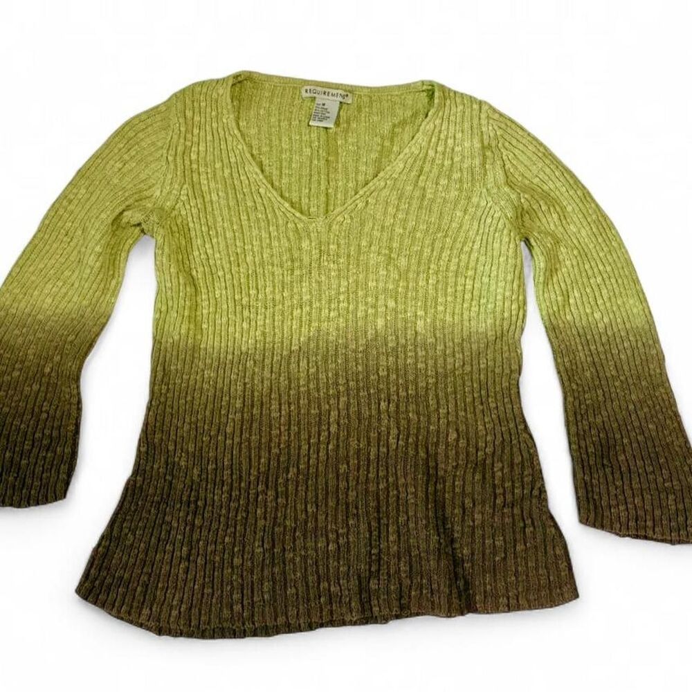 Vintage 90s Requirements Green Ombré Knit Sweater